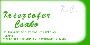 krisztofer csako business card