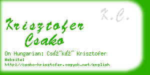 krisztofer csako business card